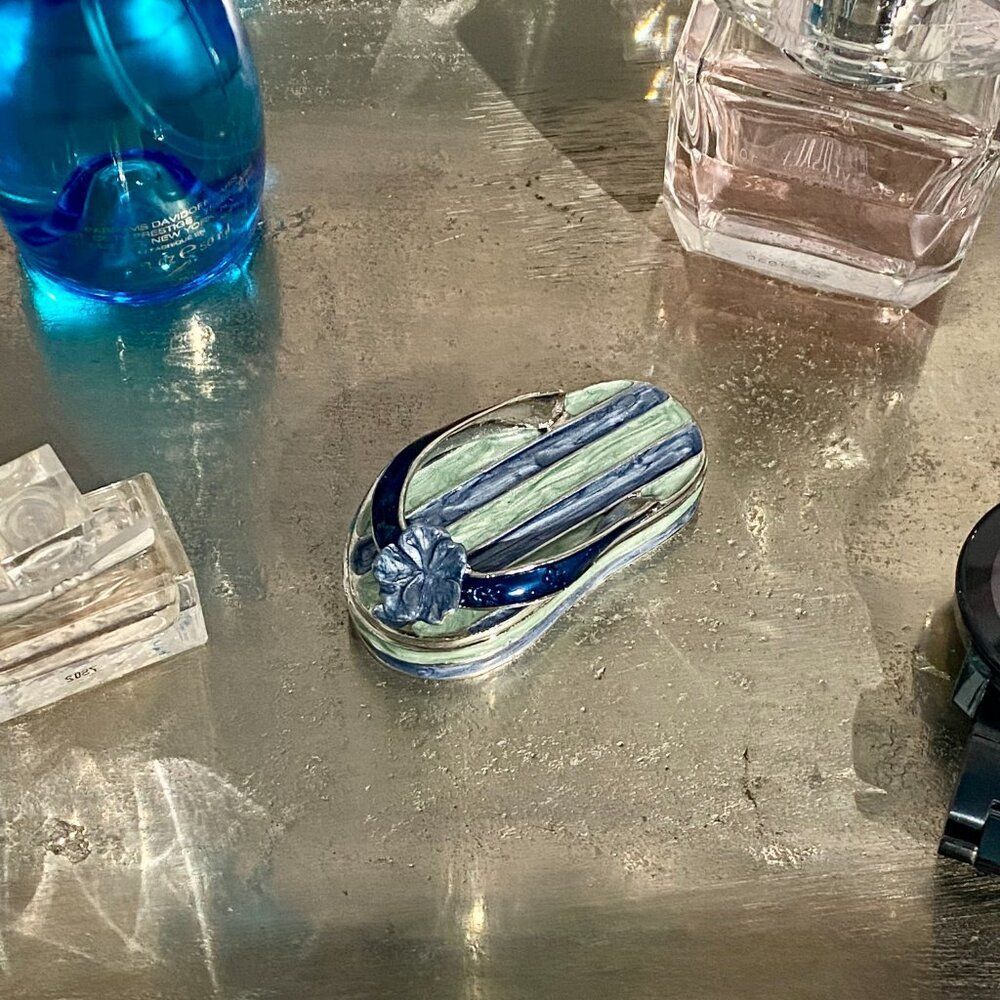 Blue Flip Flop Trinket Box